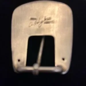 Signed A. (Alan) Hykes Sterling Silver 3/4” Ranger Buckle, Hand Engraved NWOT Alan Hykes Sterling Silver And 14K Gold Grape Pattern 4  main image 4